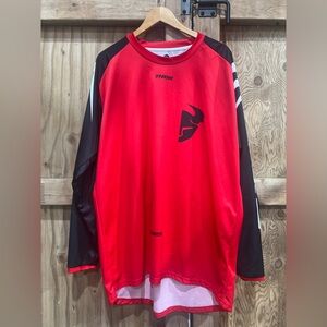 Thor Motocross Jersey XXL – Performance Racing Gear – Red & Black Long Sleeve